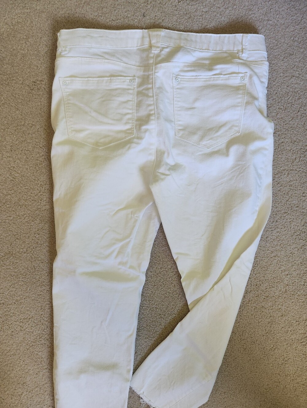 Mac And Me White Fray-bottom Jeans, Size 14 - Picture 2 of 6
